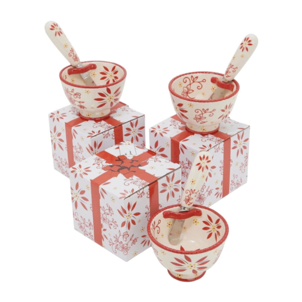 Temp-tations 3-Pack Ramekins & Dip Spreaders Classic Red
